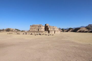 Mexico Mayan city ruins in Monte Alban near Oaxaca