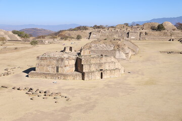 Mexico Mayan city ruins in Monte Alban near Oaxaca