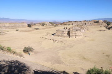 Mexico Mayan city ruins in Monte Alban near Oaxaca