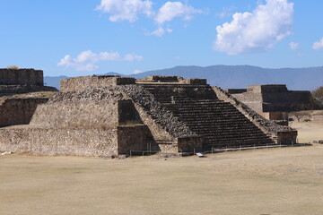 Mexico Mayan city ruins in Monte Alban near Oaxaca