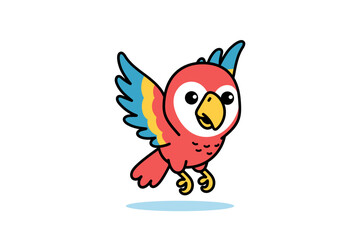 Parrot Landing Cartoon