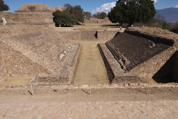 Mexico Mayan city ruins in Monte Alban near Oaxaca