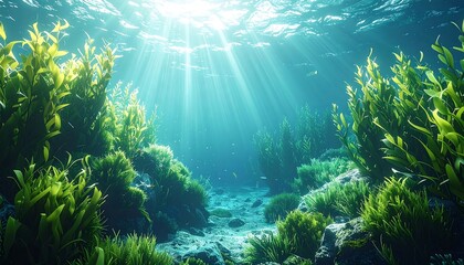 Underwater kelp forest
