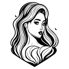 beauty girl illustration sketch