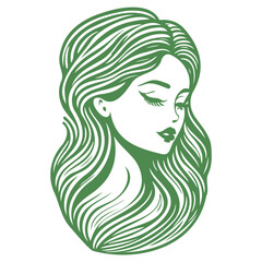 woman beauty mermaid illustration green
