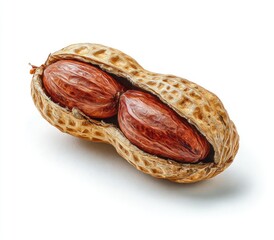 Peanut pod with two visible peanuts inside