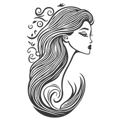 woman beauty mermaid illustration grey