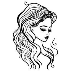 woman beauty mermaid illustration sketch