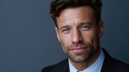 A professional headshot of a business man with a confident expression.