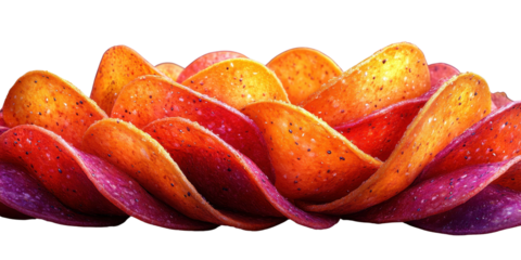 nachos chips set isolated on a white transparent background