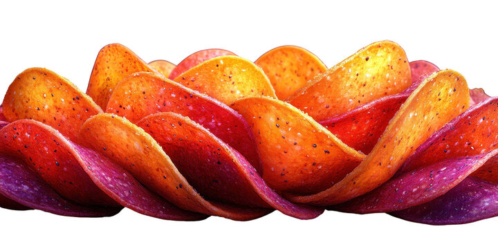 nachos chips set isolated on a white transparent background