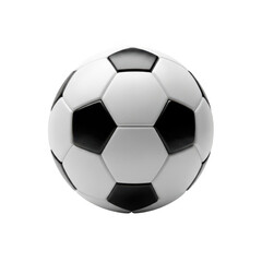 Obraz premium Classic black and white soccer ball ready for action on a clean surface transparent background