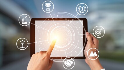 Business achievement involves goal setting, achievement milestones, and achievement recognition....