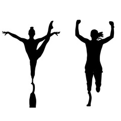Paralympic Athletes Silhouettes