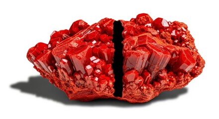 Crystal Mineral Red Geology Science Nature Raw Formation