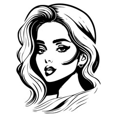 beauty girl illustration sketch