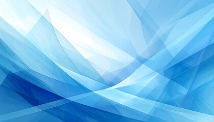 Abstract Blue Wave Background with Dynamic Shapes and Smooth Lines.