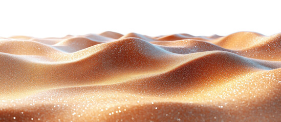 sand dunes on the beach isolated on a white transparent background