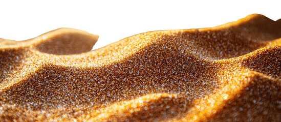 sand dunes on the beach isolated on a white transparent background