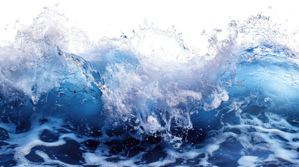 Sea water surfaces isolated on a white transparent background