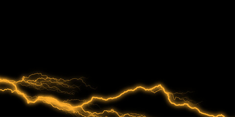 Massive lightning bolt with branches isolated on black background. Black marble texture for background. Lightning bolt. thunder lighting on black sky. 3d illustration, lightning, storm, thunder set