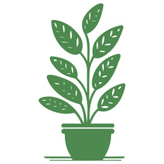 plant pot illustration green