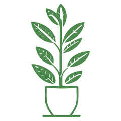 plant pot illustration green