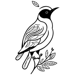 bird flower illustration sketch hand draw