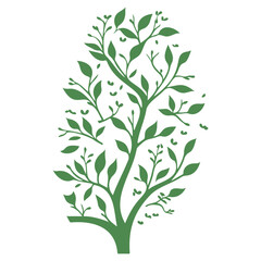 blossom flower illustration green