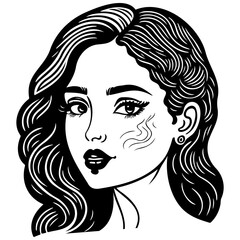 beautiful young woman history month day illustration sketch draw
