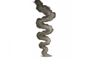 Smoke plume: A visually striking plume of smoke rises elegantly, its grayscale swirls suggesting both the raw power and ethereal beauty of uncontrolled release, forming a captivating visual effect.