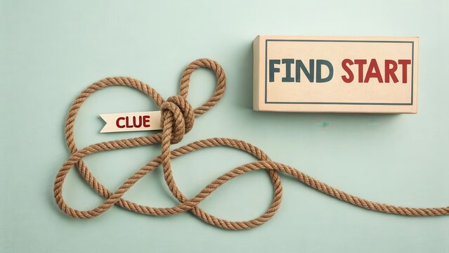 Finding Clue to Start Journey with Twisted Rope and Box