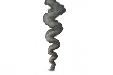 Smoke plume: A visually striking plume of smoke rises elegantly, its grayscale swirls suggesting both the raw power and ethereal beauty of uncontrolled release, forming a captivating visual effect.
