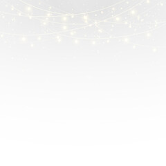 Festive glowing garland for party decoration, creating a magical light atmosphere.