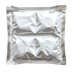 Obraz premium white plastic foil package isolated on white transparent background