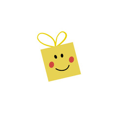Gift graphic image, yellow color