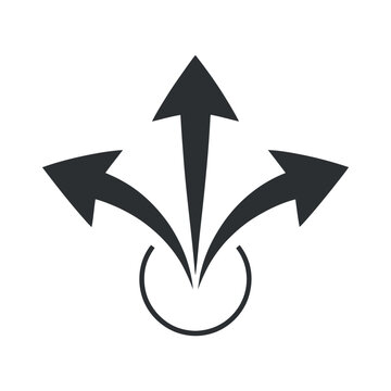 Arrows Pointing Outward from a Central Point on Transparent Background for Spreading and Distribution Concepts