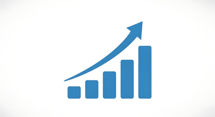 Growth chart business graph up arrow icon success diagram infographic illustration