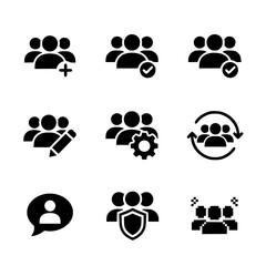 User group icons set