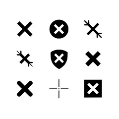 Obraz premium Collection of X Mark and Crosshair Icons