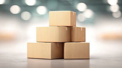 Obraz premium Eco-friendly workshop visual guide to organizing recycled cardboard for urban sustainability