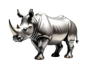 Decorative Rhino Sculpture Figurine Isolated (3)