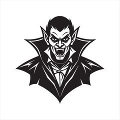 vampire vector silhouette clip art logo idea illustration. vampire sketch art icon set collections
