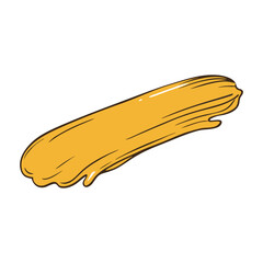 A shimmering golden paint stroke glides across the canvas, radiating luxury and elegance with its metallic sheen, adding a bold, artistic touch to any design.
