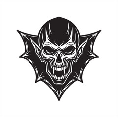 vampire vector silhouette clip art logo idea illustration. vampire sketch art icon set collections