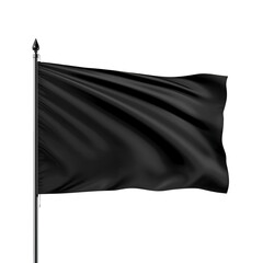 black flag isolated on white background