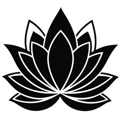 spa flower  lotus  vector icon