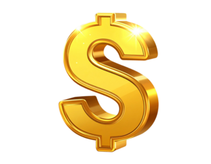  Luxury Golden Dollar Sign with Sparkling Highlights