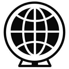 language learning globe vector icon