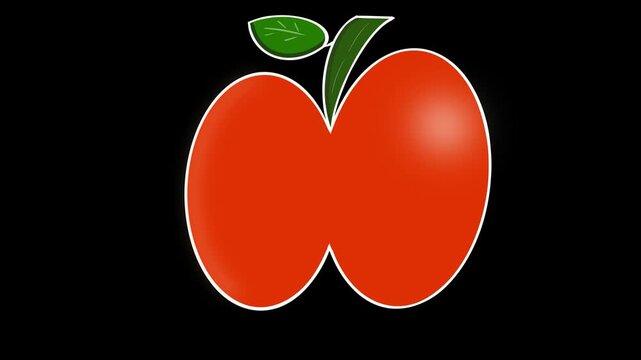 Easy to use apple hand drawn icon